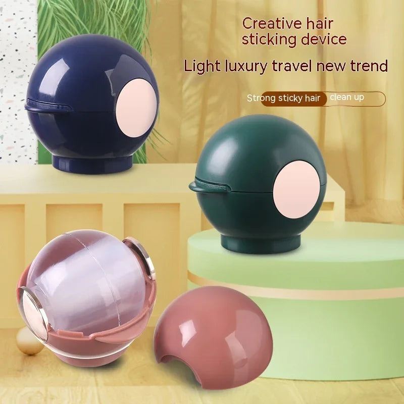 Portable hair catcher for shower drain, sticky hair trap in navy, green, pink — travel-friendly bathroom accessory