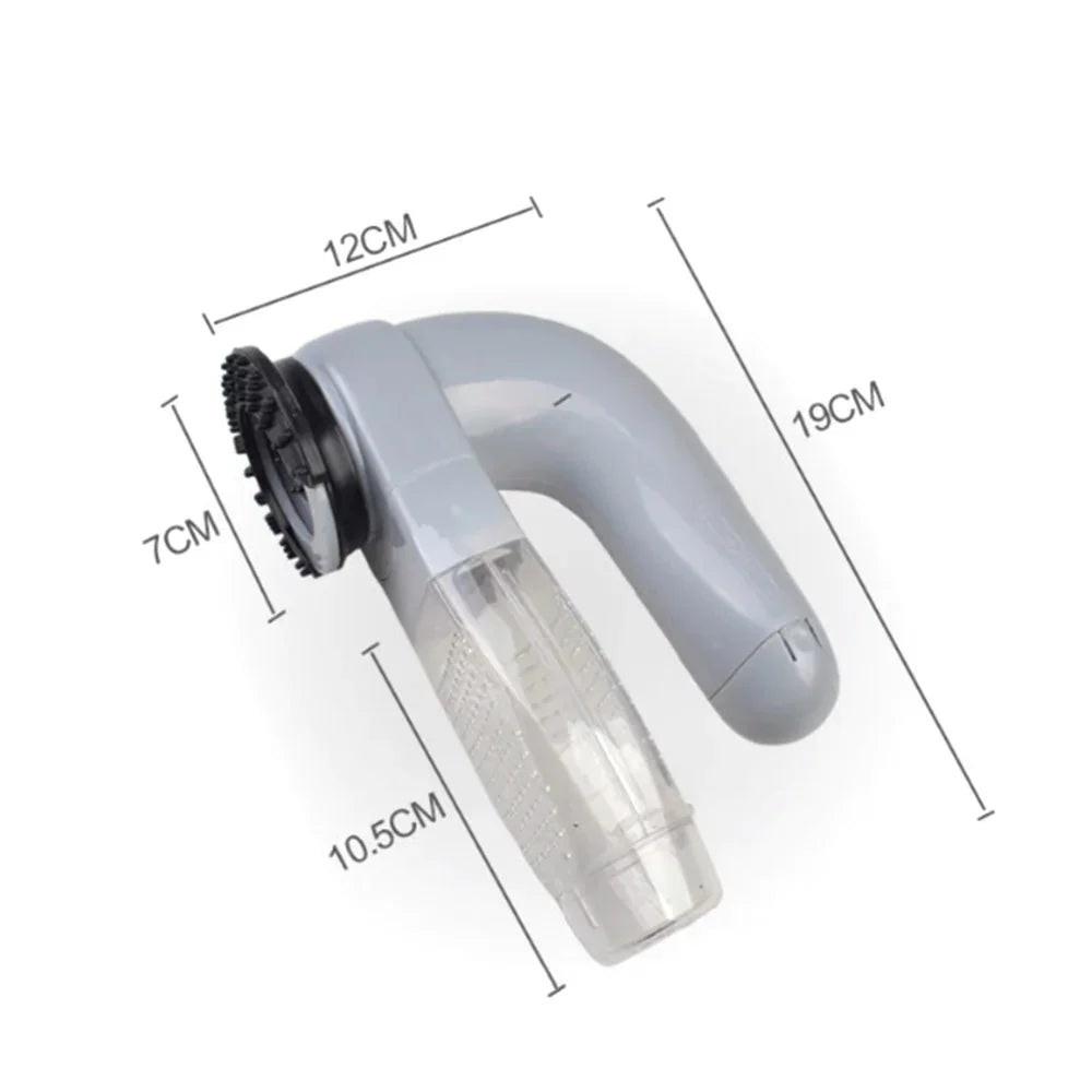 Portable pet grooming device for removing loose fur