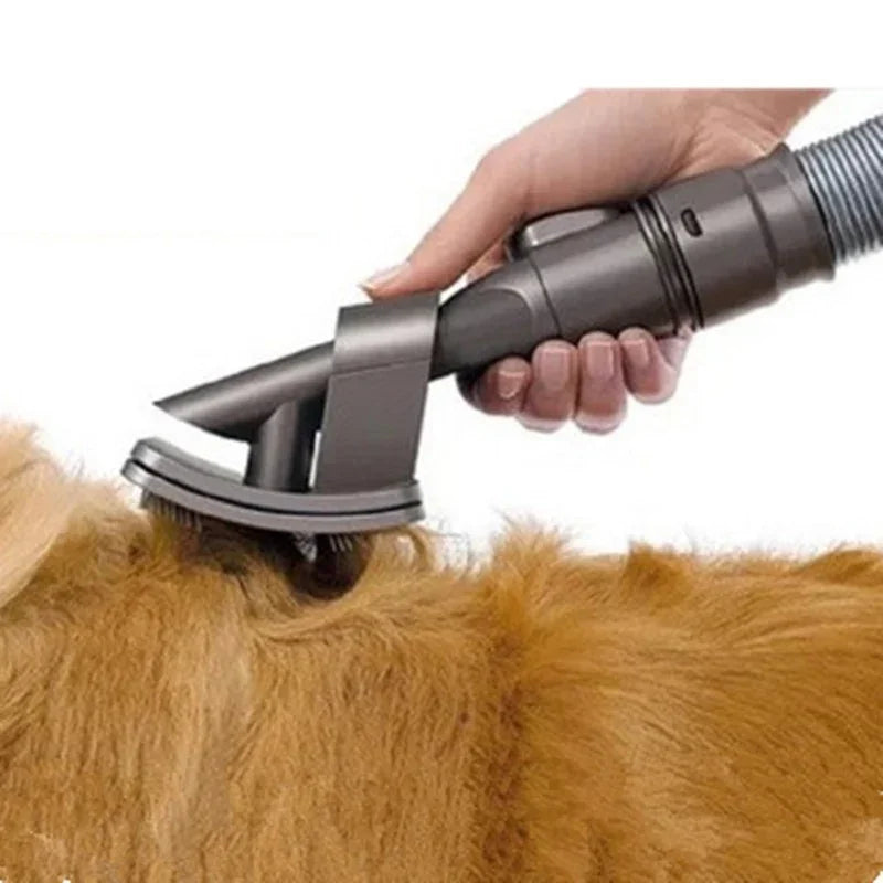 Easy to clean pet grooming brush attachment