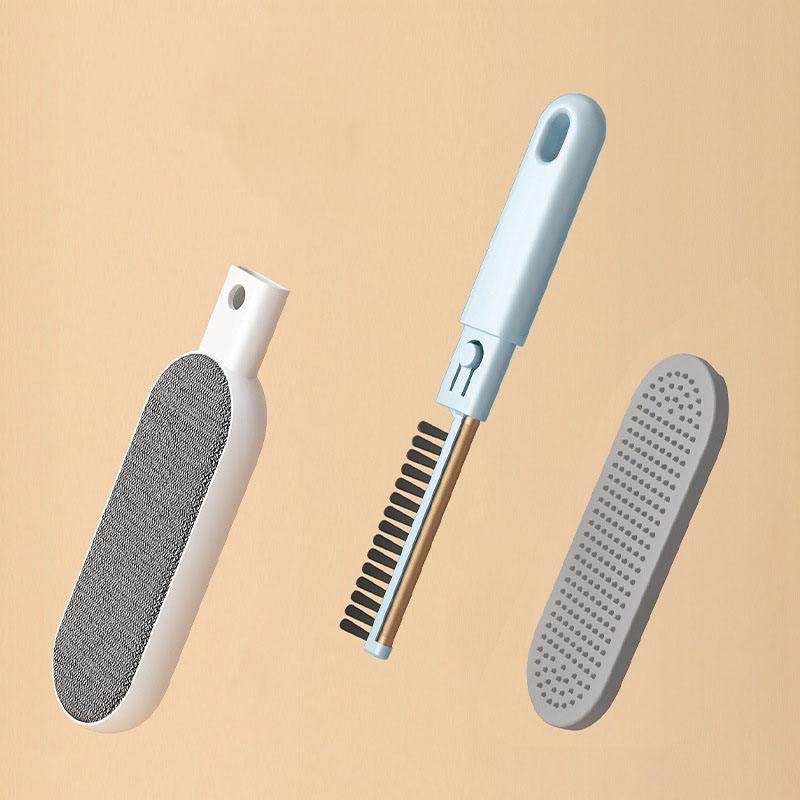 Eco-friendly pet grooming tools: brush, comb, and deshedding tool for fur-free living