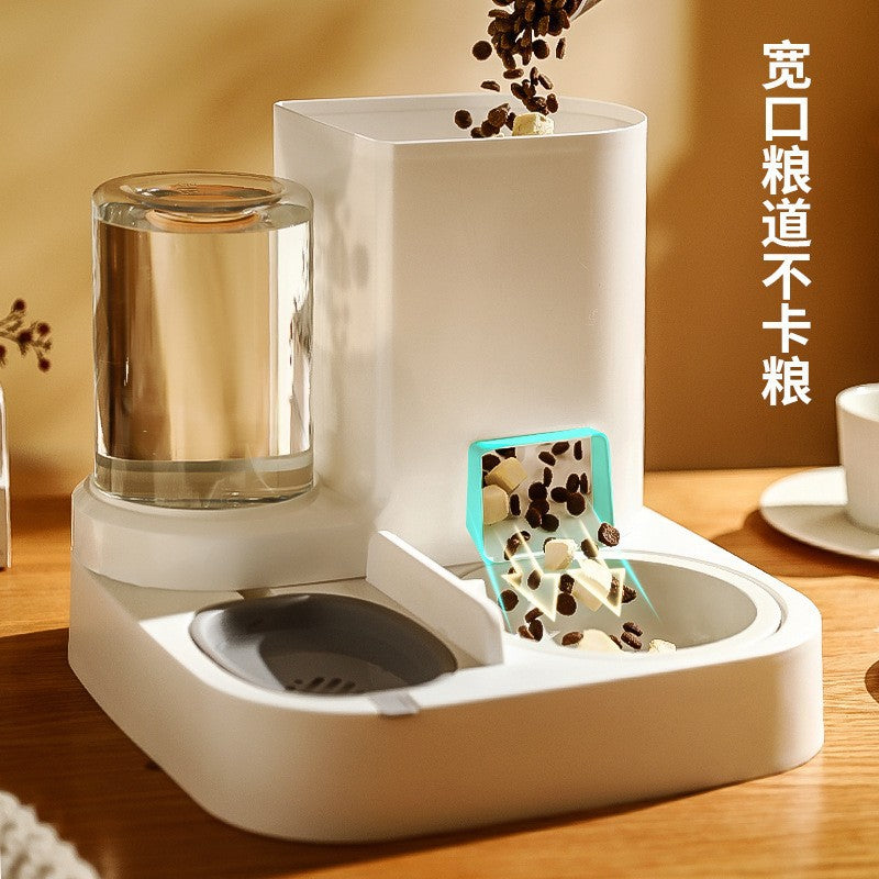 Automatic Cat Feeder Two-In-One Cat Bowl Self-Service Cat Food Bowl Dog Food Dog Bowl Feeder Water Feeding Pet Supplies