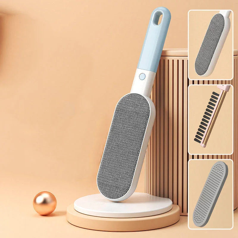 Pet hair remover brush with textured surface, ideal for fur-free living and cleaning furniture or clothes